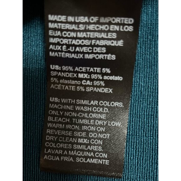 Chico’s Travelers Women’s M Teal Short-Sleeve Top – Draped Front Knot - Picture 4 of 4